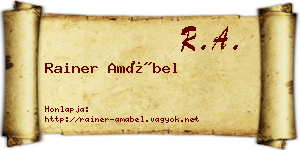 Rainer Amábel névjegykártya